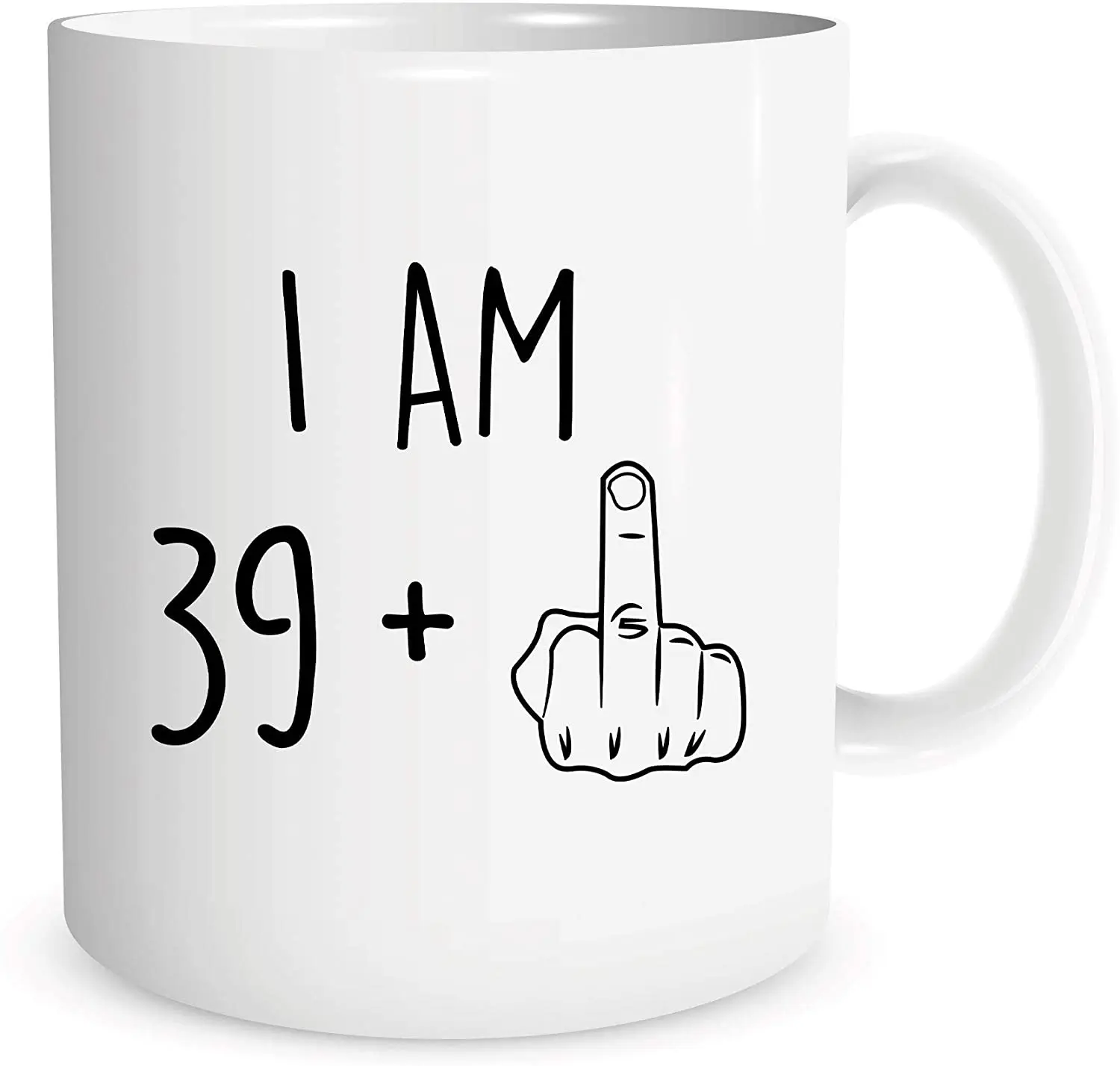 40th Birthday Humor Mug – Funny Middle Finger Gag Gift
