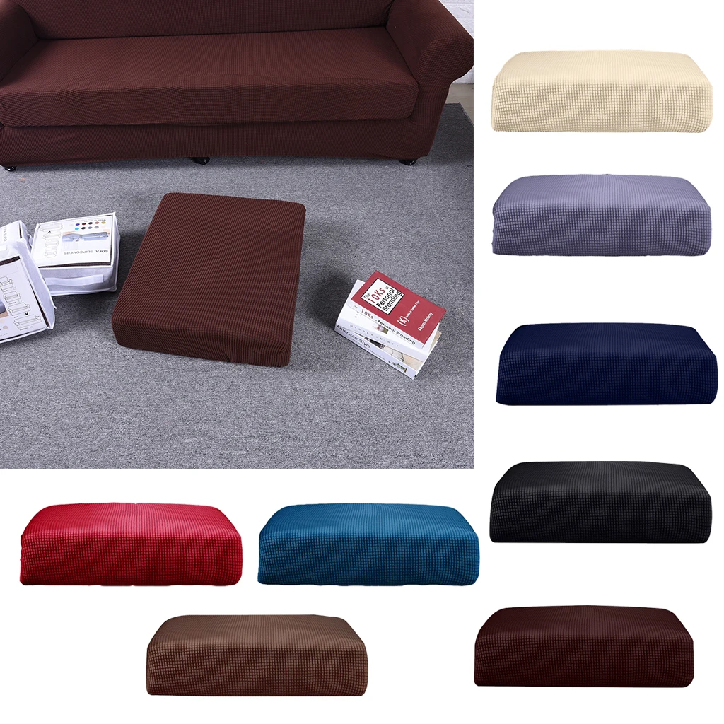 Stretchy Sofa Futon Seat Cushion Covers Couch Slipcover Protector Replacement Solid Color