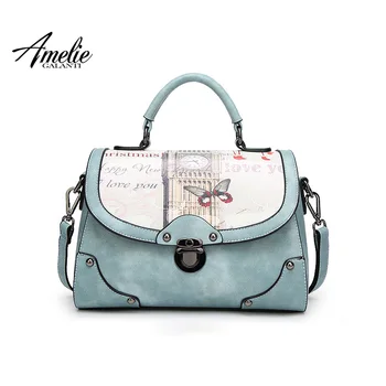 

AMELIE GALANTI 2020 autumn and winter new matte bag lock retro style handbag solid color wild single shoulder crossbody bag