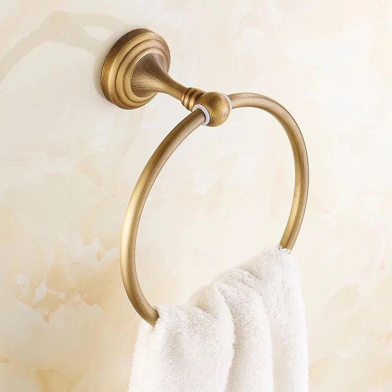 

copper Bathroom Accessories Antique Brass Towel Ring /Fashion Bronze Wall Mount Bath Towel Holder hangers