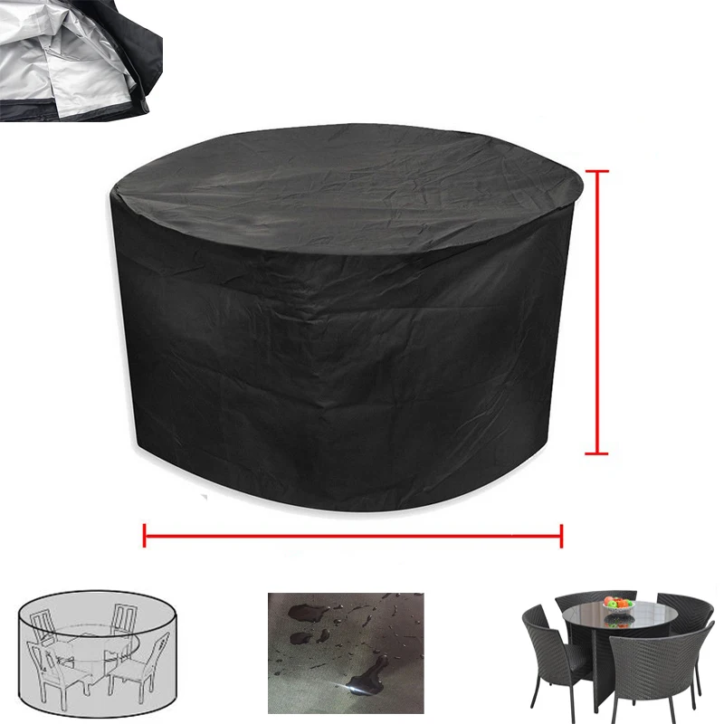 

Outdoor Round Table Dust Cover Outdoor Round Garden Table Cover Waterproof Terrace Furniture Rainproof Cover Oxford Cloth Sofa S