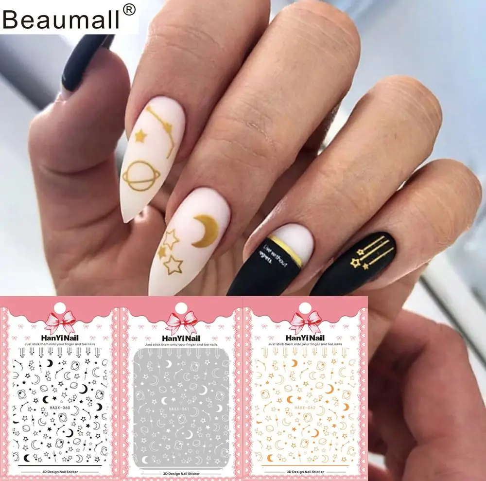 

Fashion Patterns! Nails Art Manicure Back Glue Decal Decorations Design Nail Sticker For Nails Tips Beauty