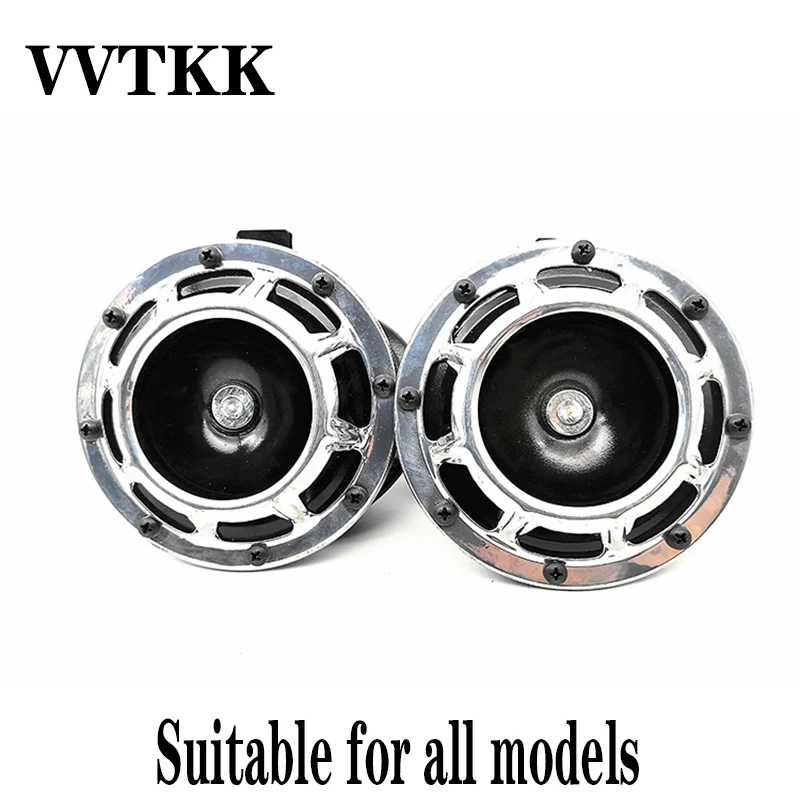 

VVTKK Spain for Benz Modify Car Horn Ultrasonic Grille Large Install Horn Universal 118dB Electric Dual Tone Tweeter Loud 3C