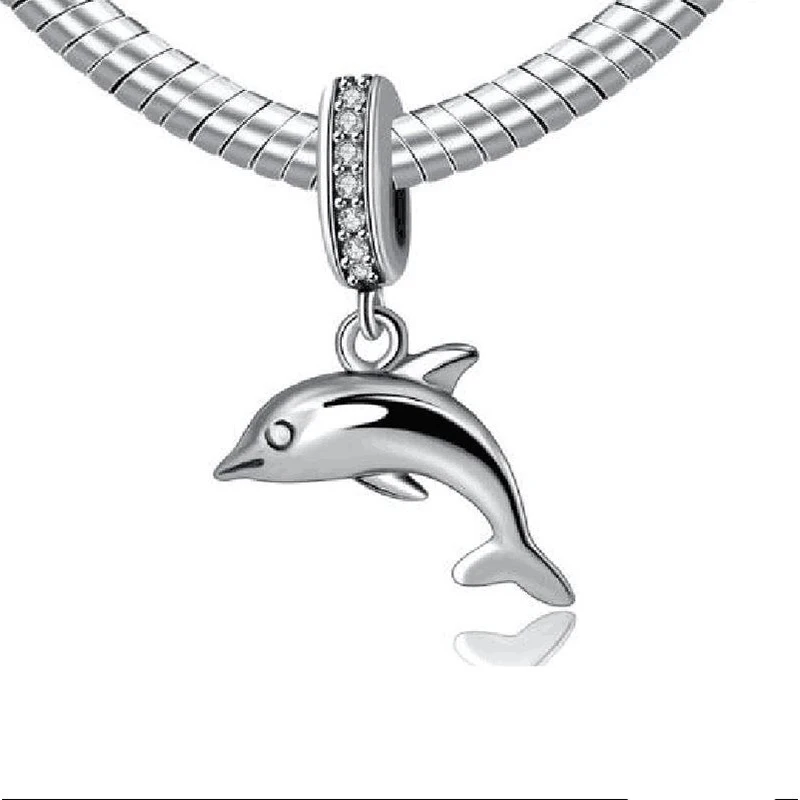 

Strollgirl new 100% 925 Sterling Silver Animal Dolphin Beads Suitable for Pandora Bracelet Pendant charms Jewellery Making Gifts