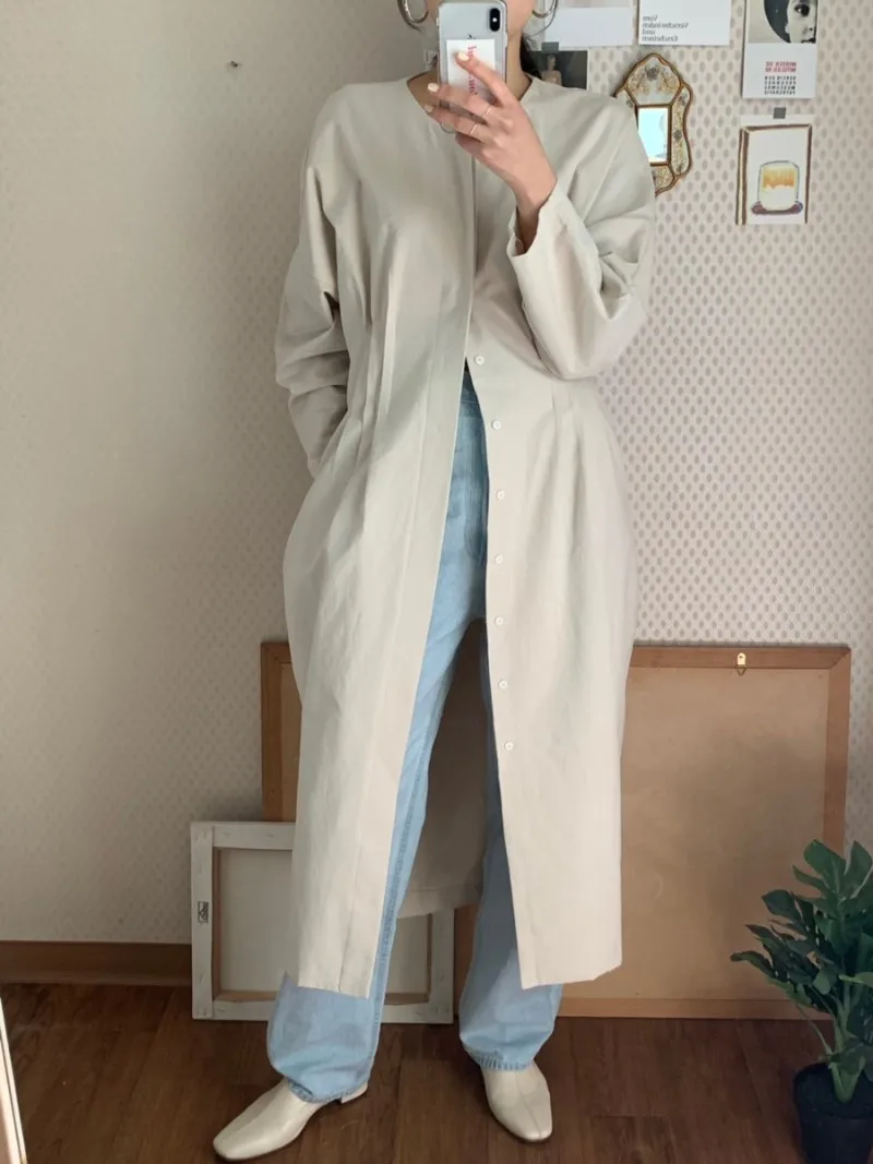 Женское осеннее Длинное Платье Винтажный Длинный Рукав свободный покрой Vestidos однобортная Туника сексуальное платье с v-образным вырезом и высокой талией в Корейском стиле элегантное