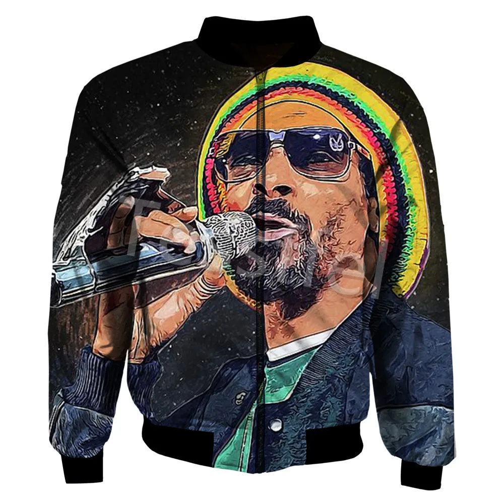 

Tessffel Rapper Snoop Dogg Rapstar 3D Printed Trendy Hip-Hop Sportswear Unisex Casual Windbreaker Bomber Jacket Style-5
