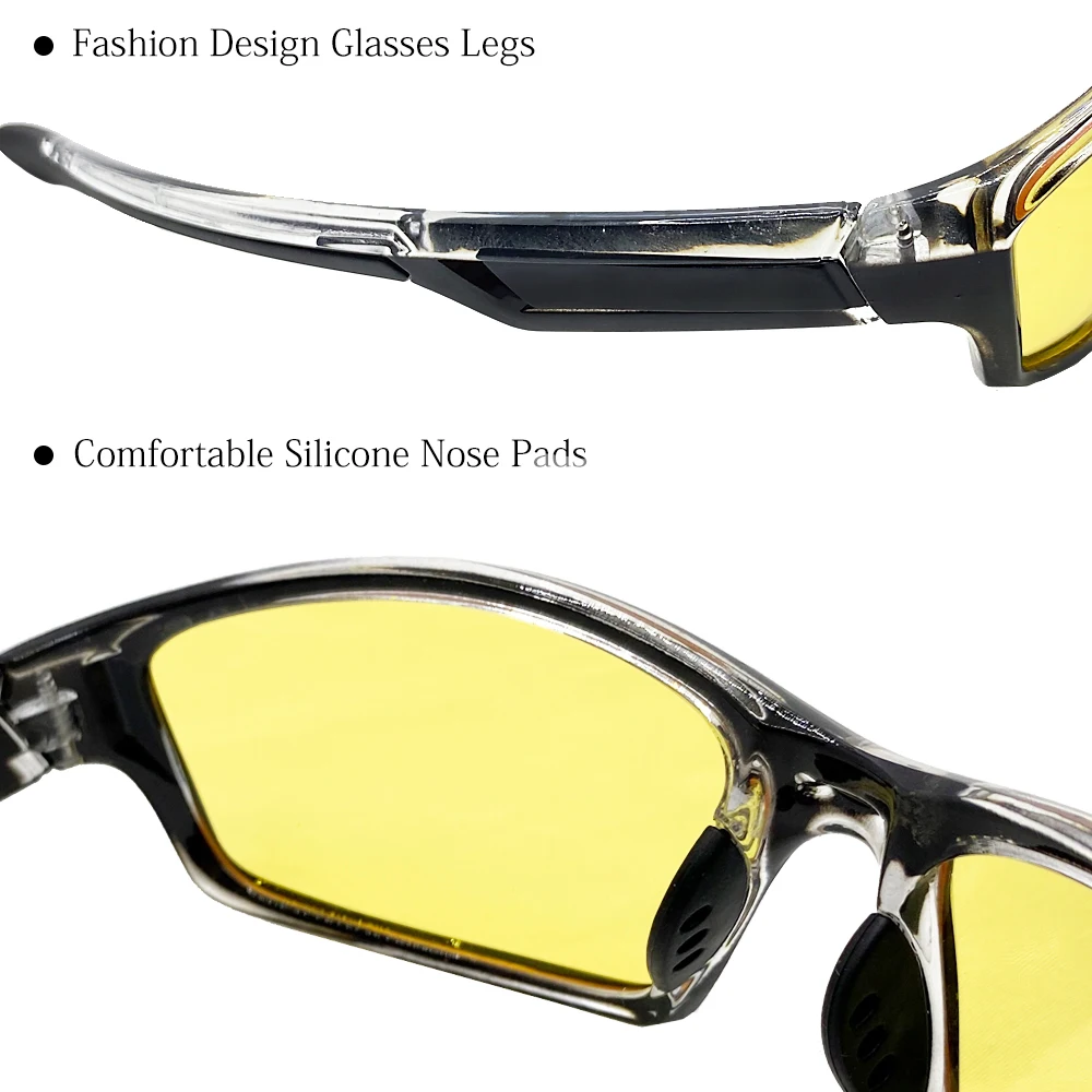 Night Vision Glasses YAMEIZE Anti-glare Polarized Sunglasses Yellow Lens For Driving Fishing