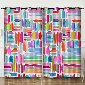 

color block bedroom living room decoration curtain background decoration cloth pink curtains luxury