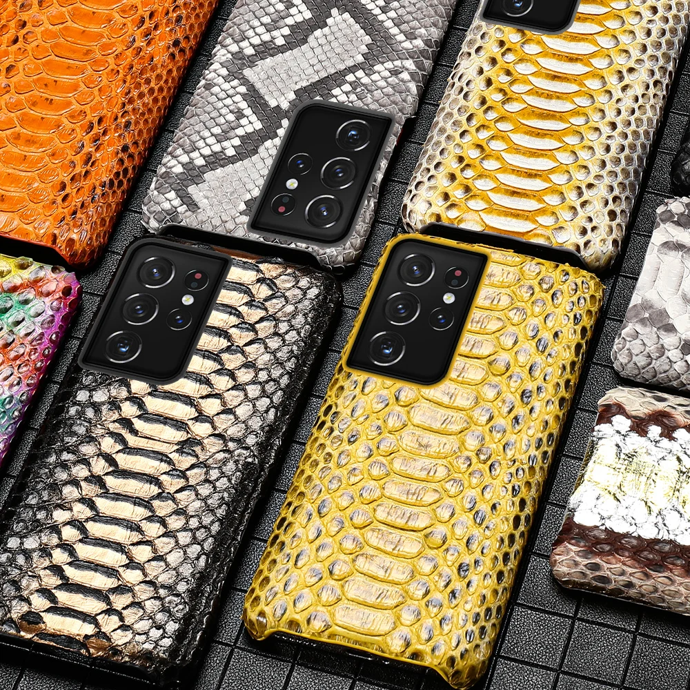 Luxury 100% Genuine Leather Cover Case for Samsung galaxy S24 S23 S21 S22 Ultra S21 FE S24 Plus Note 20 10 A53 5G A55 A54