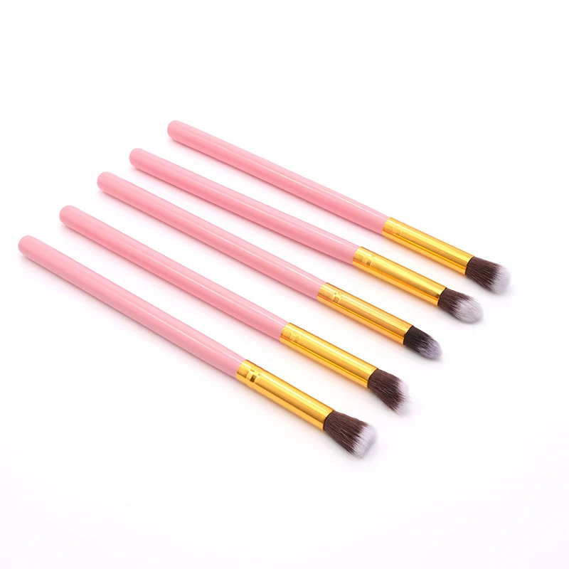 PG-5pcs Pro 1-5 шт кисти для макияжа Набор теней для век основа пудра подводка для глаз с ресницами, губами макияж Косметическая кисть, Бьюти Набор инструментов Горячая - Handle Color: PG-5pcs