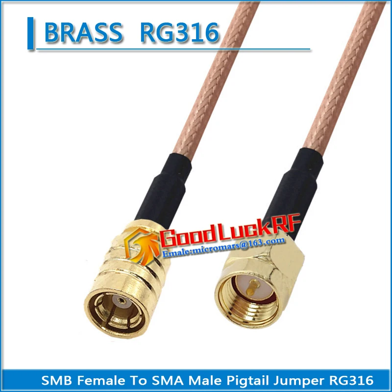 1 шт. Высококачественная SMB-розетка SMA Коаксиальная Соединительная Перемычка RG316