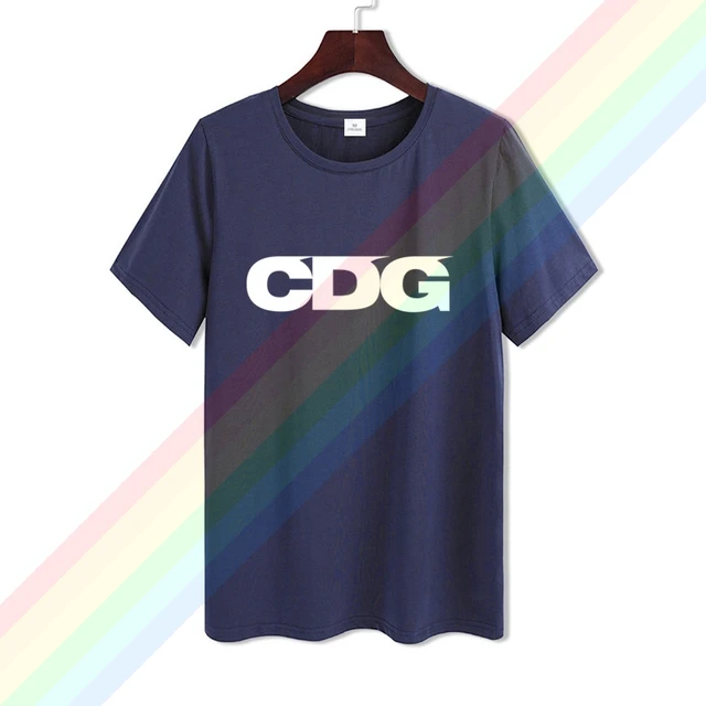 Comme White Cdg Logo Garcon Men Women Summer 100% Cotton Black Tees Male Newest Top Popular Normal Tee Shirts Unisex 11women navy