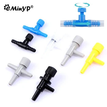 수족관 공기 흐름 제어 밸브 탭 어항 공기 조절기 호스 커넥터, 4mm, 6mm 산소 튜브, 수족관 액세서리, 3 개, 5 개, 10 개