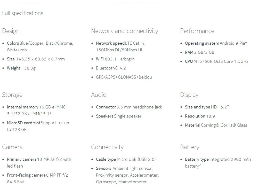 Мобильный телефон Nokia 3,1 Android ONE 3 ГБ 32 ГБ 4G FDD LTE 5," 18:9 HD+ MT6750 Восьмиядерный 8 Мп+ 13 МП OTA 2990 мАч