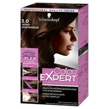 Крем-краска «Omega Plex» Color Expert, 3.0 Черно-каштановый