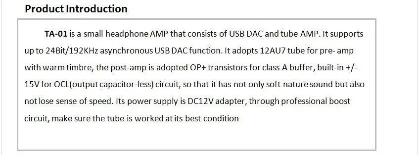 AK XDUOO TA-01 Hifi 24 бит/192 кГц USB ЦАП+ трубка усилитель для наушников трубка, усилитель мощности класса A буферный усилитель