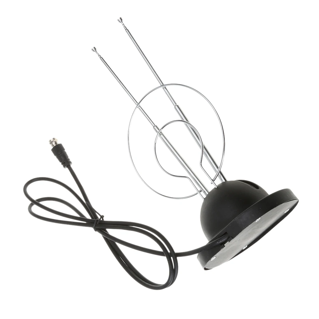 Rabbit Ear Digital Ready TV Antenna HDTV VHF UHF with Coaxial Cable tv antenna