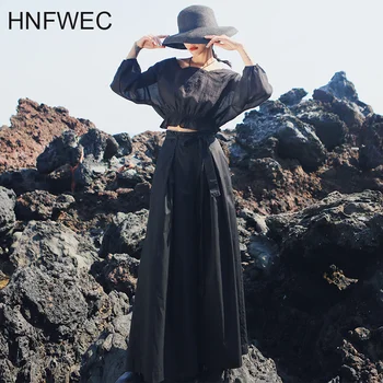 

2020 new summer fashion women high waist wide legs full length pants waist belt women trousers V354