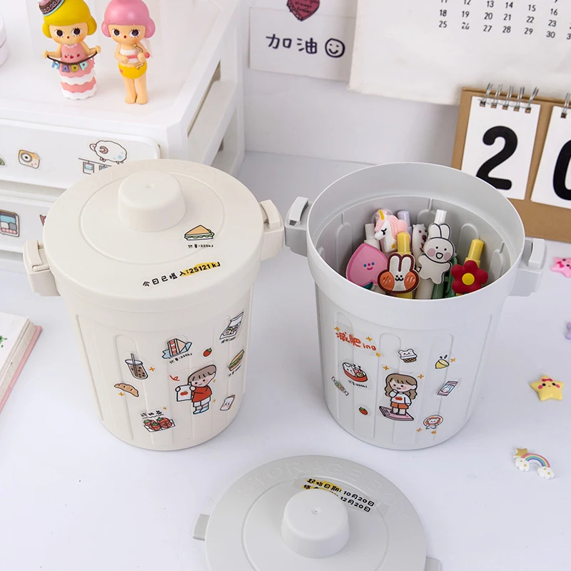 Ins Настольный маленький мусорный бак креативная девушка Сердце милый дом с