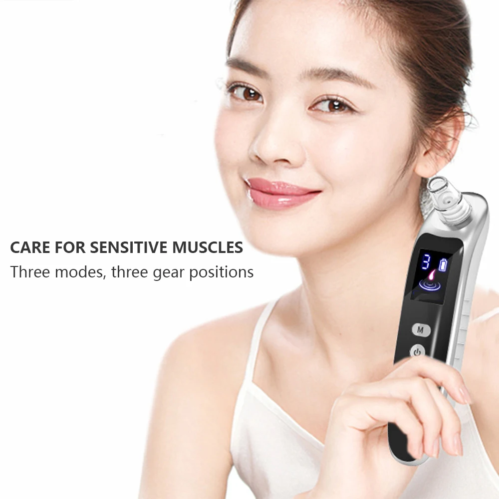 

Blackhead Vacuum Cleanser Deep Pore Vacuum Suction Pore Cleaner Suction Face Nose Black Head Remover Pimple Acne Removal Tool