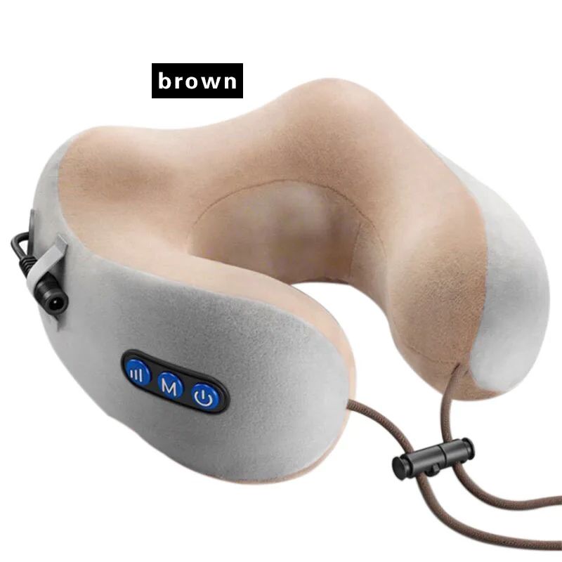 thumbnail image 1 of Masajeador de cuello eléctrico en forma de U, masajeador de hombros con calefacción, portátil, para viajes, hogar, uso en automóvil, almohada de masaje multifuncional, 1 of 4