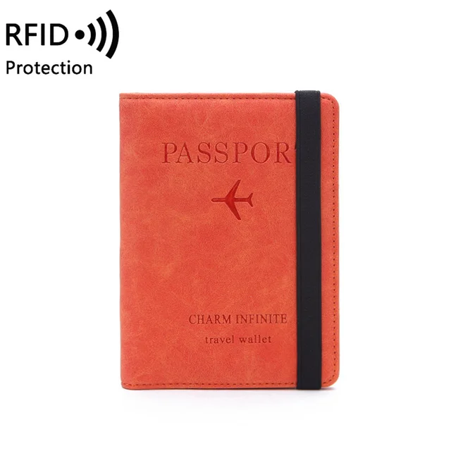 Women Men RFID Vintage Business Passport Covers Holder Multi-Function ID Bank Card PU Leather Wallet Case Travel Accessories 4