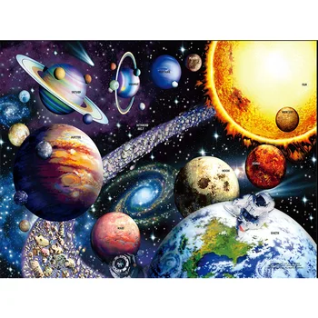 

1000Pcs/set Paper Jigsaw Puzzles Solar System Planets Puzzles Educational Toys for Kids Adults YJS99