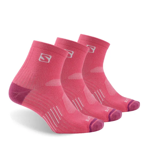 3 пары носков для бега, ZEALWOOD Мужские Женские носки для бега Велоспорт спортивные носки для гольфа Антибактериальная влага носки