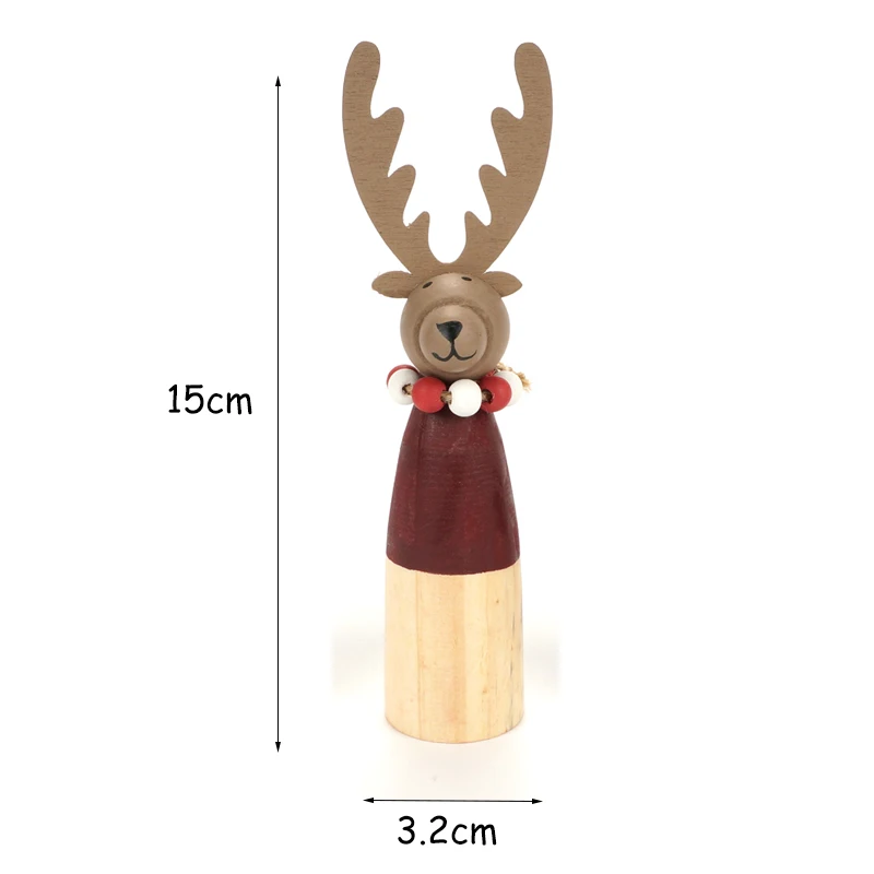 Рождественские украшения для дома деревянный Снеговик Санта Клаус игрушечные олени миниатюрные украшения Рождество Год Вечерние diy подарки - Цвет: deer