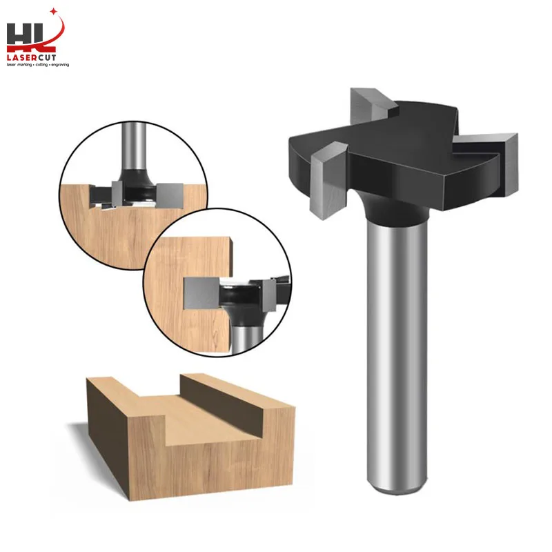 CNC Spoilboard Surfacing Router Bits, 1/4 inch 6mm Shank 1 inch Cutting