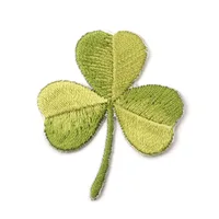 Small Four-Leaf Clover Embroidery Patch | Iron-On Cloth Sticker for Hole Repair - Image 6