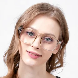 New Blue Light Blocking Oversized Glasses Frame Women Men Vintage Big Square Optical Eyeglasses Classic Computer Spectacle Frame