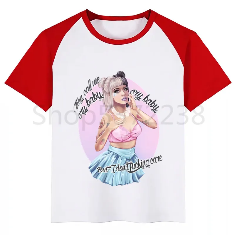 Melanie Martinez/футболка для мальчиков детская одежда с короткими рукавами и принтом для мальчиков Детский Белый Топ, топы для мальчиков, детские футболки новая летняя футболка - Цвет: RedK