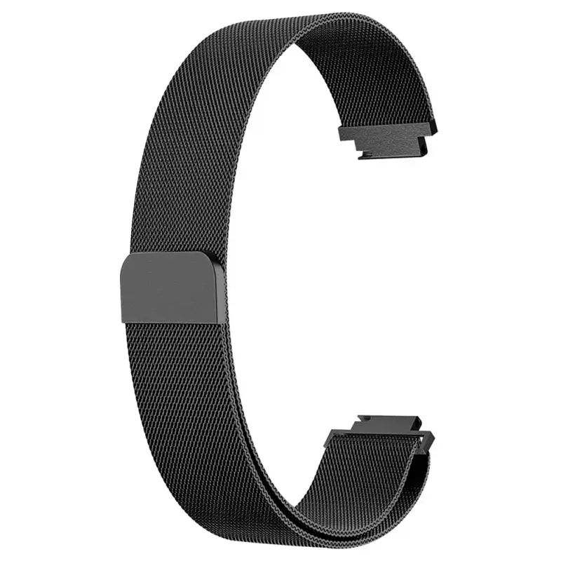 Для Fitbit Charge 2 сменный ремешок Миланская Петля из нержавеющей стали Магнит - Цвет: Черный