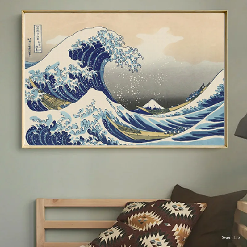 

HD Print Canvas Paintings Japanese Style Traditional Posters Wave Kanagawa Vintage Wall Art Picture For Modern Living Room Decor