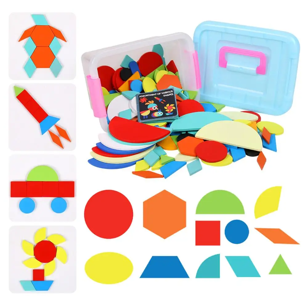 

3D Puzzle Jigsaw Toys Geometric Shapes Children Colorful Wooden Puzzle Baby Montessori Intelligence Game Jigsaw Kids Toys