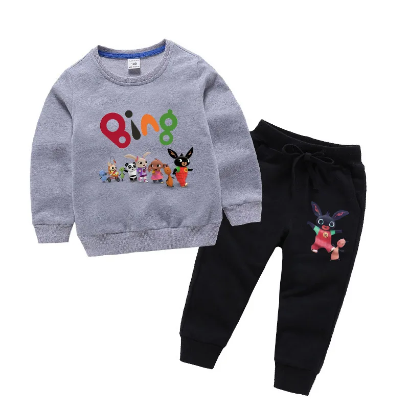 Осенний детский комплект одежды для мальчиков, тренировочный костюм, детская одежда, толстовки+ штаны, спортивные костюмы с забавными рисунками для девочек - Цвет: color 3