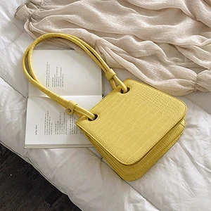 Европейская мода, Аллигатор, женские сумки, новинка, из искусственной кожи, сумки через плечо, женские дизайнерские сумки, Крокодиловая Кожа, с клапаном - Цвет: yellow