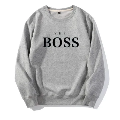 Женская Осенняя Толстовка Yes Boss с буквенным принтом, толстовка с капюшоном, Женский пуловер с длинным рукавом, джемпер, Sudadera Mujer 3XL - Цвет: Grey Velvet