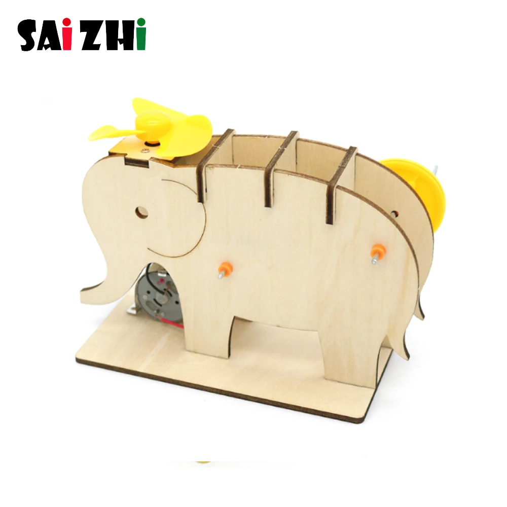 Saizhi Funny Science Physical Experiment Small Invention Education Toys DIY Hand Crank Generator Fan Model Children Learning Toy |