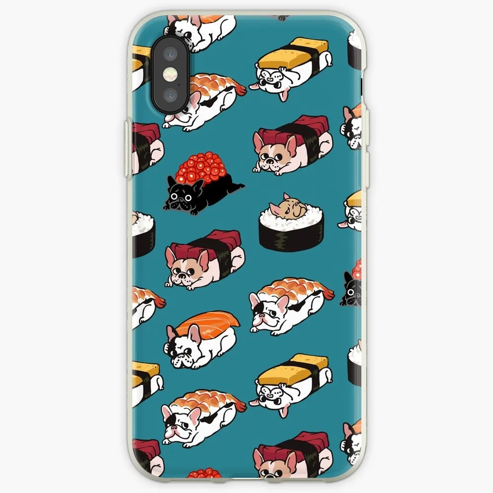 

Sushi Frenchie Transparent Case For Apple iPhone X XSMAX XR case for iPhone 6 6s 5 5s 7plus 8plus iphone 7 8 case