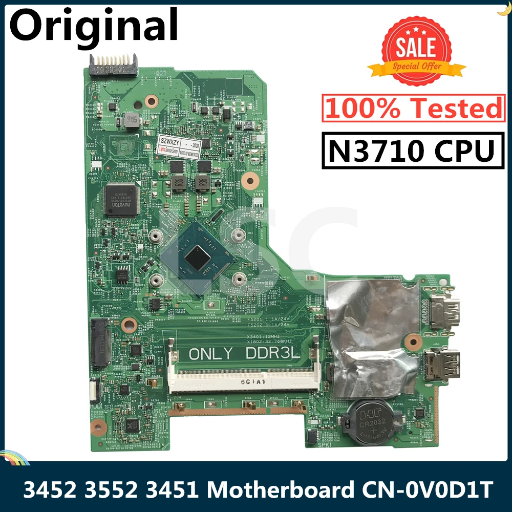 Материнская плата LSC для ноутбука DELL Inspiron 3452 3552 3451 материнская 14279 0V0D1T V0D1T Pentium N3710