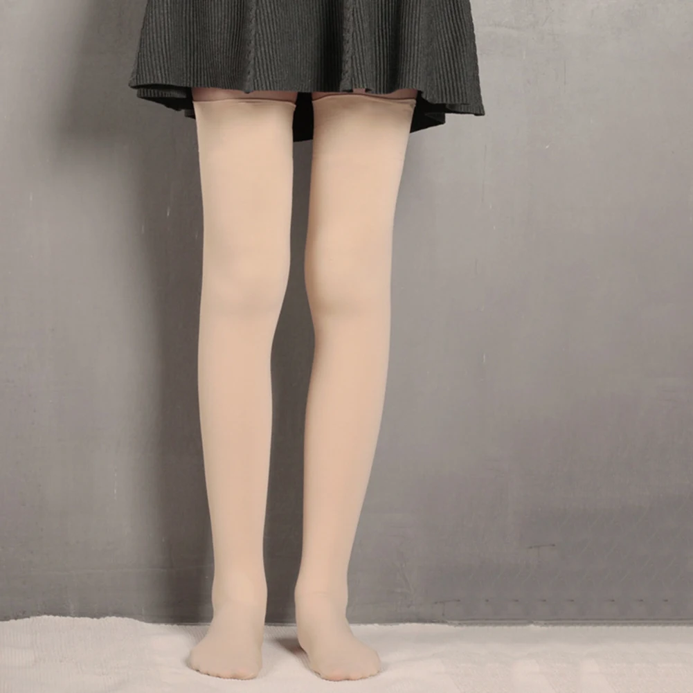 Light skin tone 1 Pair Women Girl Over Knee High Socks Spring Autumn Winter Warm Knit Soft Thigh High Long Socks solid color loose socks - Цвет: Light skin tone