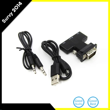 

1080P HDMI to VGA Converter with Audio Adapter Female to Male Signal HDMI-VGA Audio Transmission Adapter diy electronics
