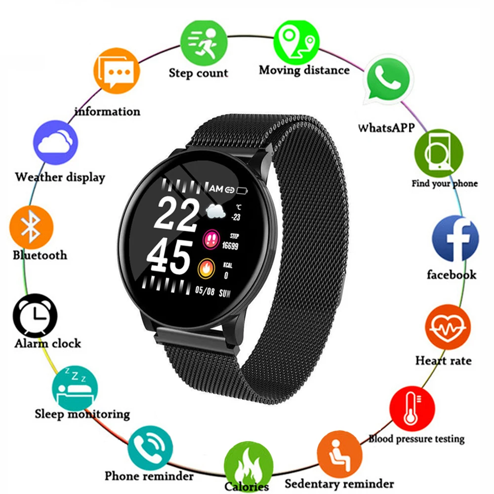 

Uwatch2 Smartwatch For Android,IOS 1.33' Full Touch Screen IP67 25 days Standby 7 Sport Modes Full Metal Uwatch2 Unibody