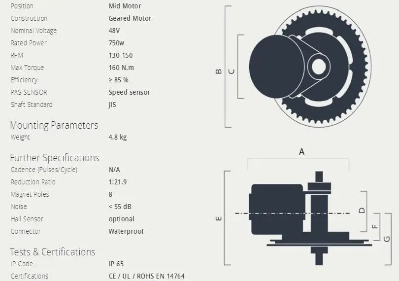 Bafang двигатель BBS02B BBS02 48V750w 8fun Средний привод комплект для переоборудования электрического велосипеда батарея электродвигатель 48 В 13AH/48 В 14.5ah батарея