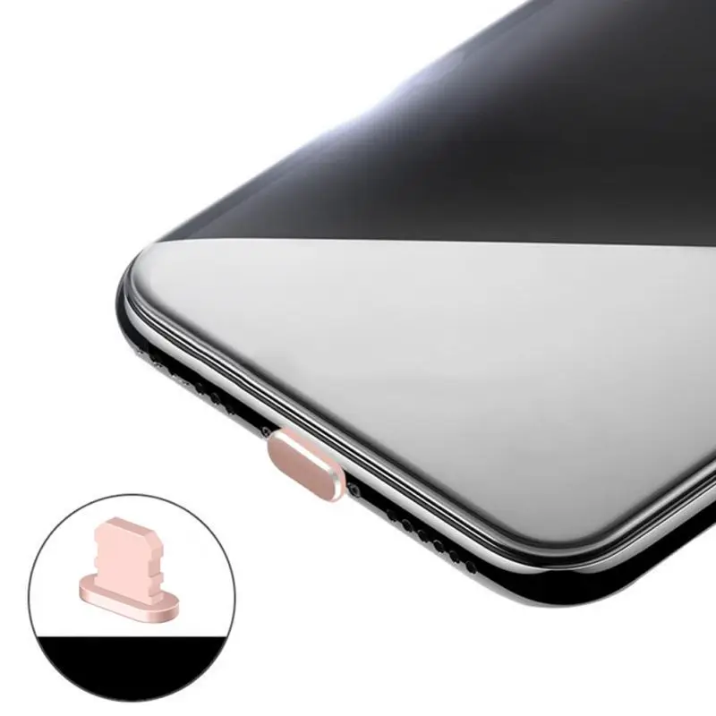 Зарядный порт Пылезащитная заглушка для зарядки Cenicienta Jack Пробка для Iphone 5S 6 6s 7 8 X Xr Xs Max защита для lphone 11 pro max Мода - Цвет: Rose Golden
