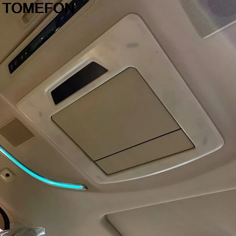 

TOMEFON For Toyota Alphard Vellfire 2016 2017 2018 Rear Backrow Display Screen Frame Cover Trim Interior Accessories ABS Carbon