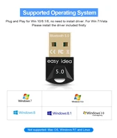 Adapter Bluetooth 5.0 Mini USB wtyczka Bluetooth komputer USB odbiornik Bluetooth Audio muzyka Bluetooth 5.0 nadajnik na PC 6