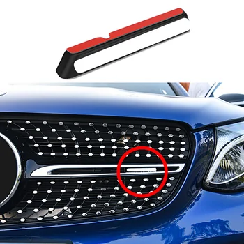 

For AMG Logo Front Grill Emblem Sticker For Mercedes Benz A C E S Class W245 W246 W251 W168 W169 W176 CLA GLA GLC GLE W166 W156